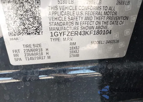 2019 Cadillac Xt4 Sport z USA, uszkodzony, nr VIN 1GYFZER43KF180104